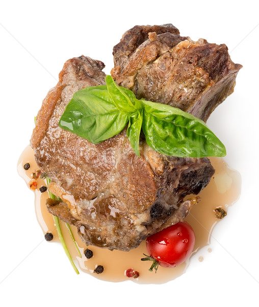Carne molho isolado branco comida Foto stock © Givaga
