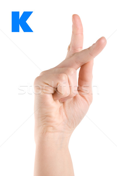 письме пальца правописание алфавит американский язык жестов Сток-фото © Givaga