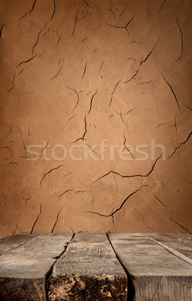 Clay wall and table Stock photo © Givaga