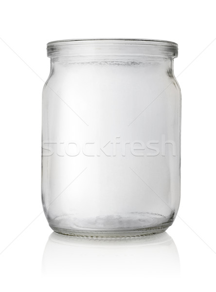 Leer Glas jar isoliert weiß Stock foto © Givaga