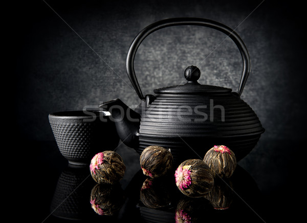 Tè bere palla nero Cup Foto d'archivio © Givaga