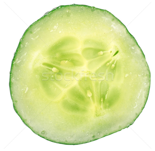 Gurken Kreis Teil isoliert weiß grünen Stock foto © Givaga