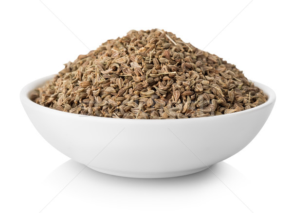 Anís semillas placa aislado blanco alimentos Foto stock © Givaga