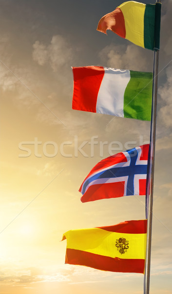 Mast with flags Stock photo © Givaga