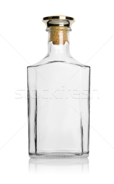 Pusty butelki koniak odizolowany biały Zdjęcia stock © Givaga