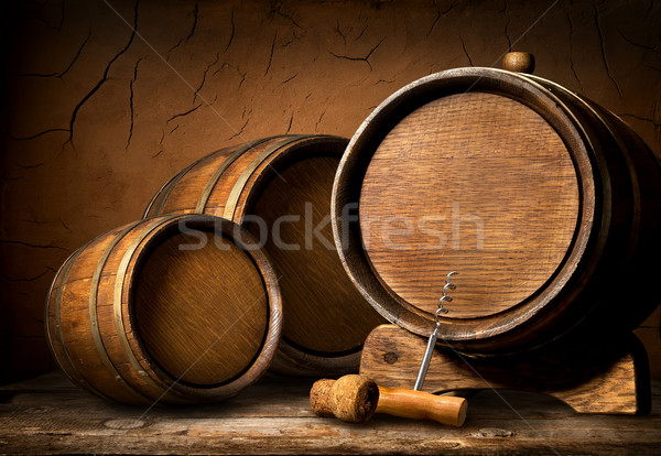 Stockfoto: Houten · klei · kelder · hout · achtergrond