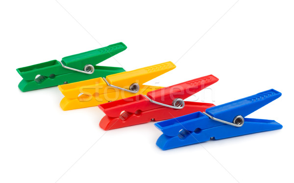 Coloured clothespins Stock photo © Givaga