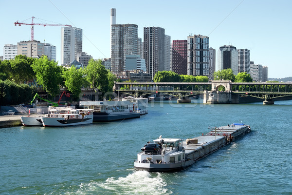 Skyscrapers and Seine Stock photo © Givaga