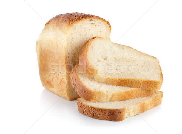 свежие белый хлеб изолированный белый Сток-фото © Givaga