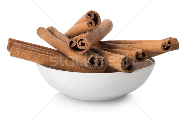 Stock photo: Cinnamon in a plate