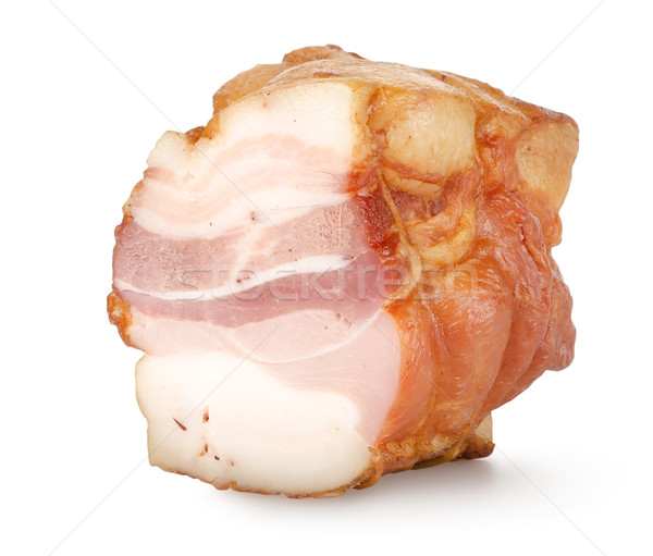 Fumado bacon isolado branco comida carne Foto stock © Givaga