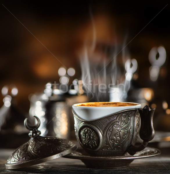 Coffee set in turkish style Stock photo © Givaga