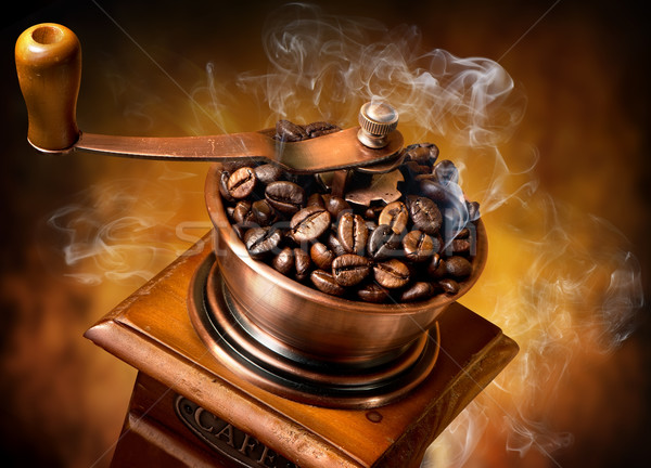 Old wooden coffee-mill Stock photo © Givaga