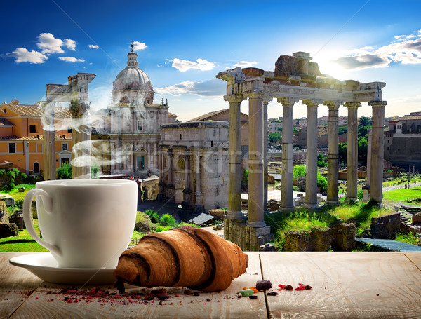 Coffee break in Roman Forum Stock photo © Givaga