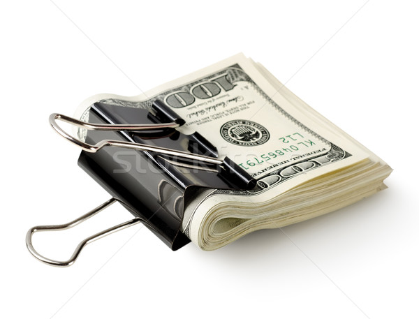 One hundred dollar bills in the clip Stock photo © Givaga