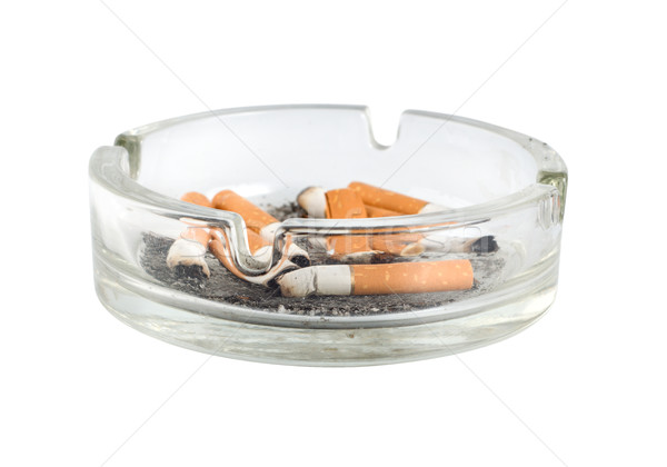 пепельница сигареты изолированный белый Сток-фото © Givaga