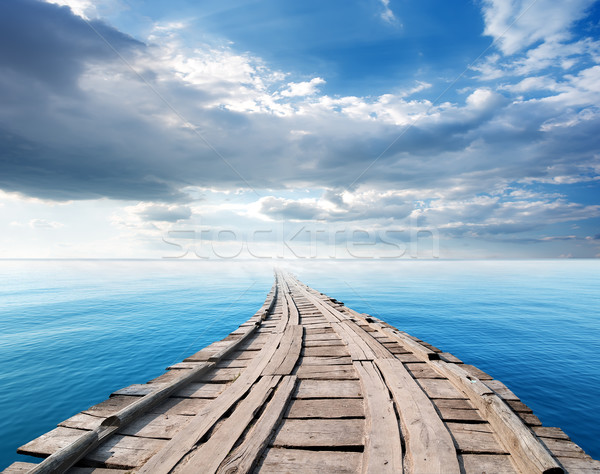 Bridge in the ocean Stock photo © Givaga