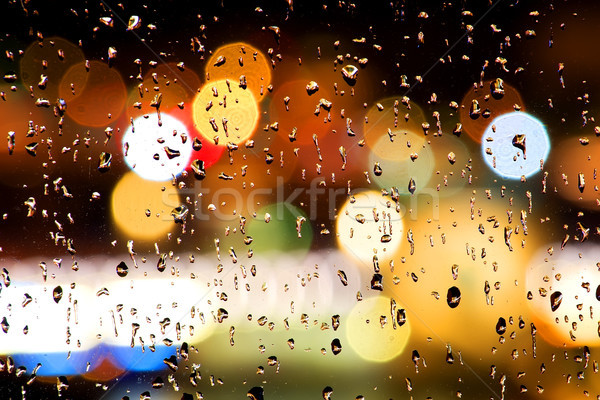 Drops on window Stock photo © Givaga