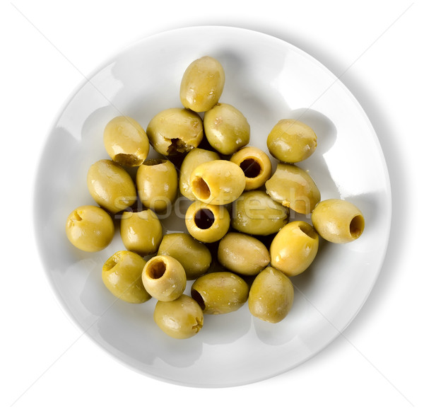 Stock photo: Olives in a plate