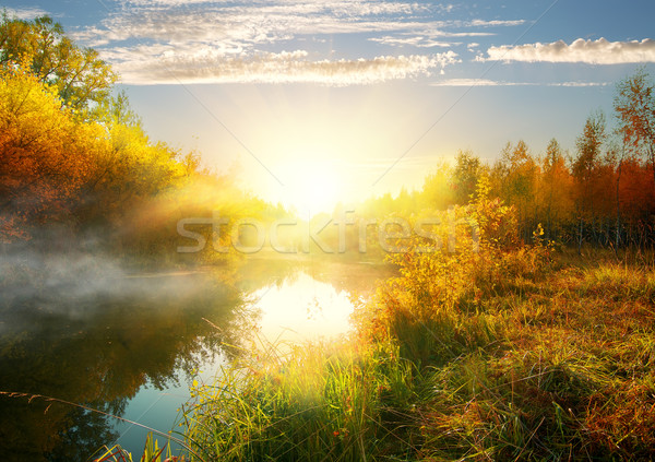 Stock photo: River in autumn