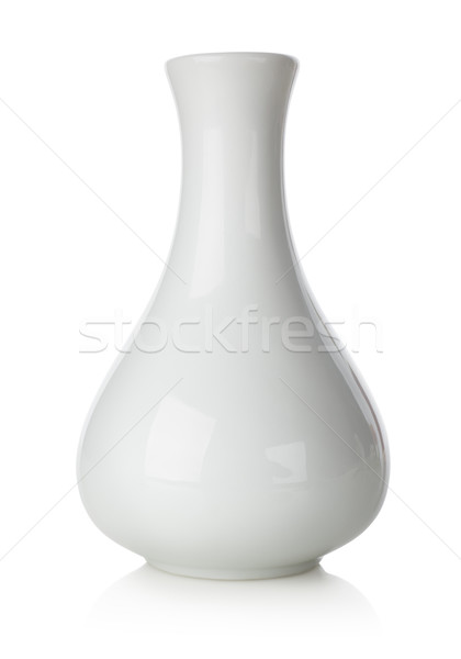 Biały Wazon odizolowany szkła piękna wnętrza Zdjęcia stock © Givaga