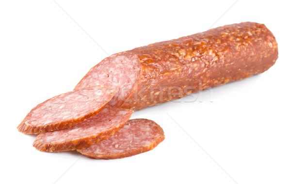 Juicy smoked sausage Stock photo © Givaga