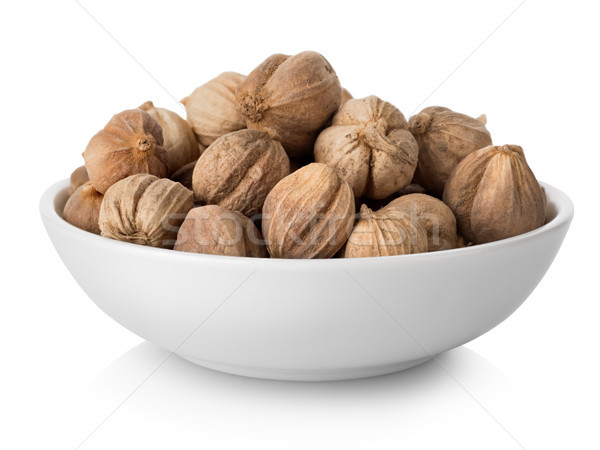 Nero cardamomo piatto isolato bianco alimentare Foto d'archivio © Givaga