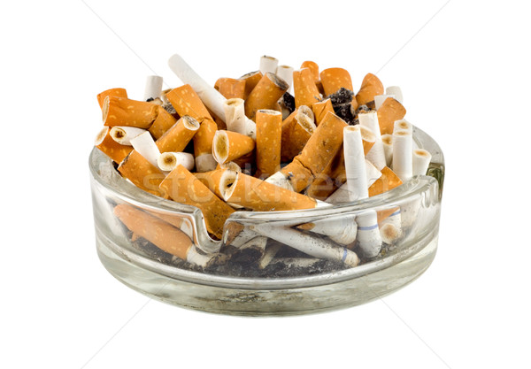 Cigarettes cendrier isolé blanche Photo stock © Givaga
