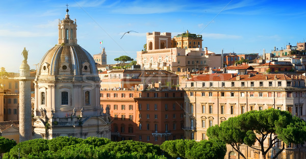 Vue forum basilique statue Rome Italie [[stock_photo]] © Givaga