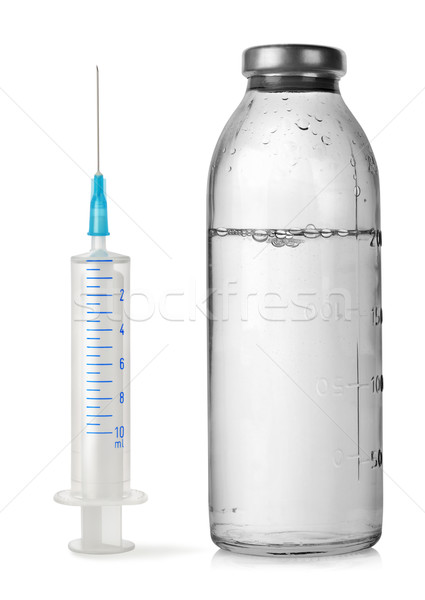 Medical bottle and syringe Stock photo © Givaga
