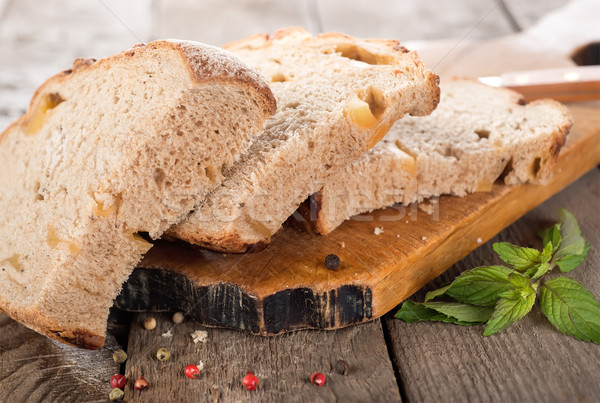 Chleba deska do krojenia czarny środowisk posiłek Zdjęcia stock © Givaga