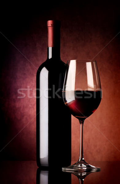Red wine on vinous background Stock photo © Givaga