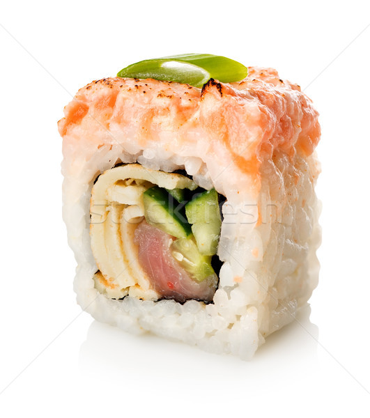 壽司 魚 孤立 白 食品 商業照片 © Givaga