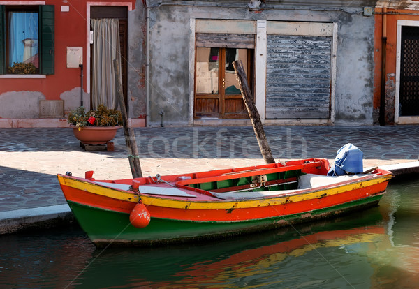 Motorboat in Burano Stock photo © Givaga