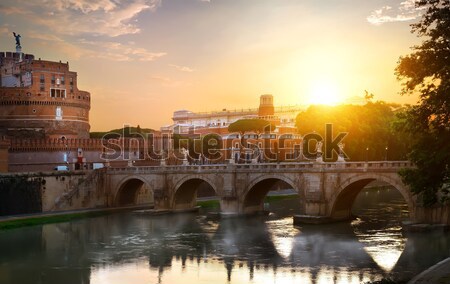Roman castle in autumn Stock photo © Givaga
