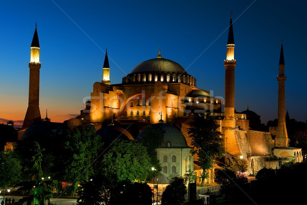 Illuminated Hagia Sophia Stock photo © Givaga