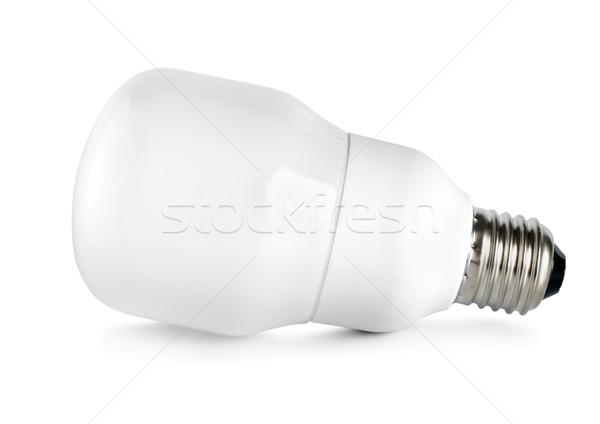 Energie Speichern kompakt fluoreszierenden Glühbirne isoliert Stock foto © Givaga