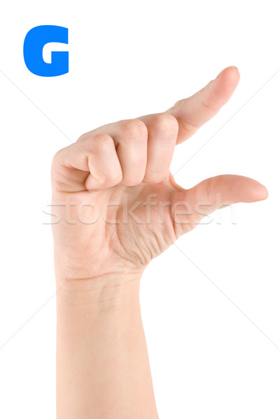 пальца правописание алфавит американский язык жестов Сток-фото © Givaga