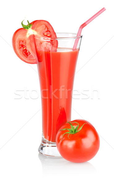 Tomatensap tomaat geïsoleerd witte Stockfoto © Givaga