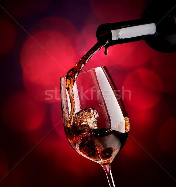 Wine on vinous background Stock photo © Givaga