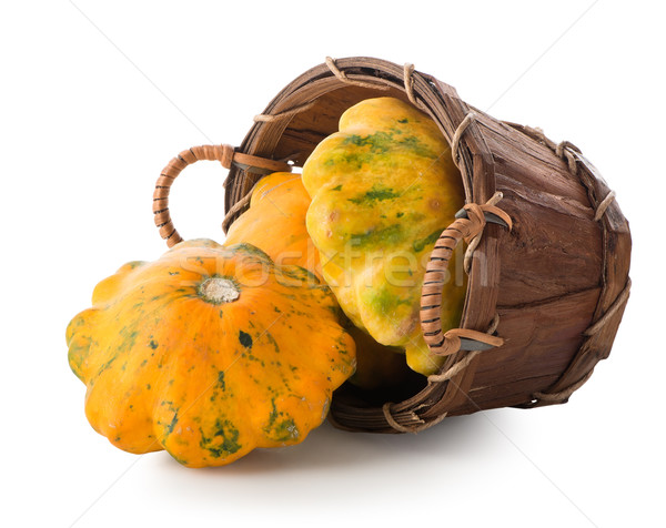 Stock photo: Gourds in a basket