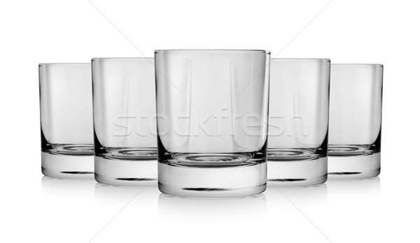 Stock fotó: üres · brandy · üveg · izolált · fehér · tiszta