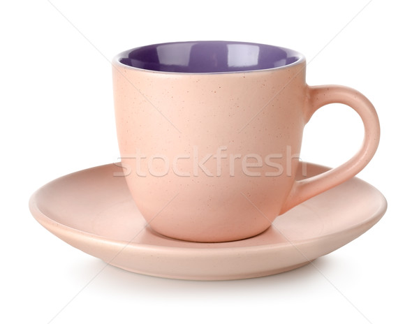 [[stock_photo]]: Rose · tasse · soucoupe · isolé · blanche · thé