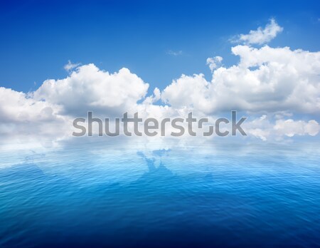 Mare cer frumos albastru gri noros Imagine de stoc © Givaga
