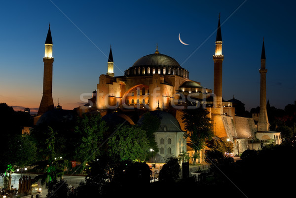 Hagia Sophia at night Stock photo © Givaga