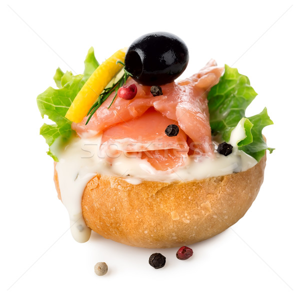 Fish-vegetable sandwich Stock photo © Givaga