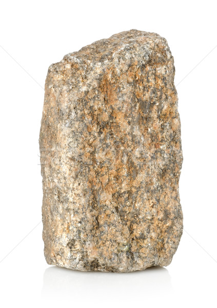 Braun Stein Granit isoliert weiß niemand Stock foto © Givaga