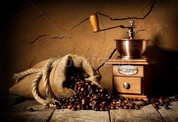 Coffee and mill Stock photo © Givaga