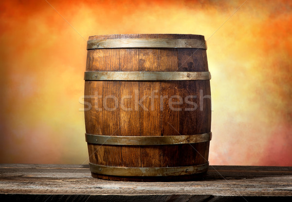 Barrel on yellow Stock photo © Givaga