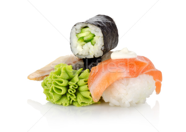 Wasabi sushi odizolowany biały Zdjęcia stock © Givaga